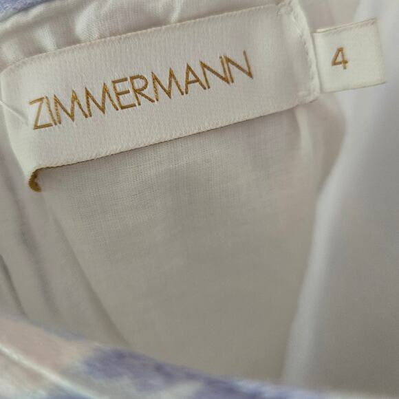 Zimmermann Postcard Tie-Shoulder Midi Dress Size Large‎ - Picture 8 of 10